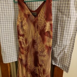 A shortsleeve long in length dress